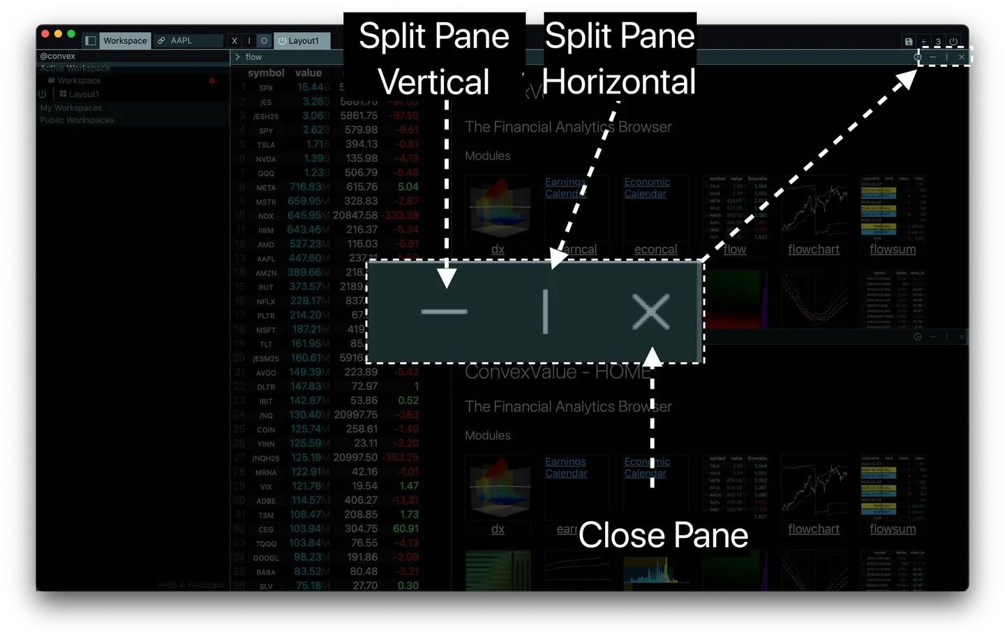 Pane Controls