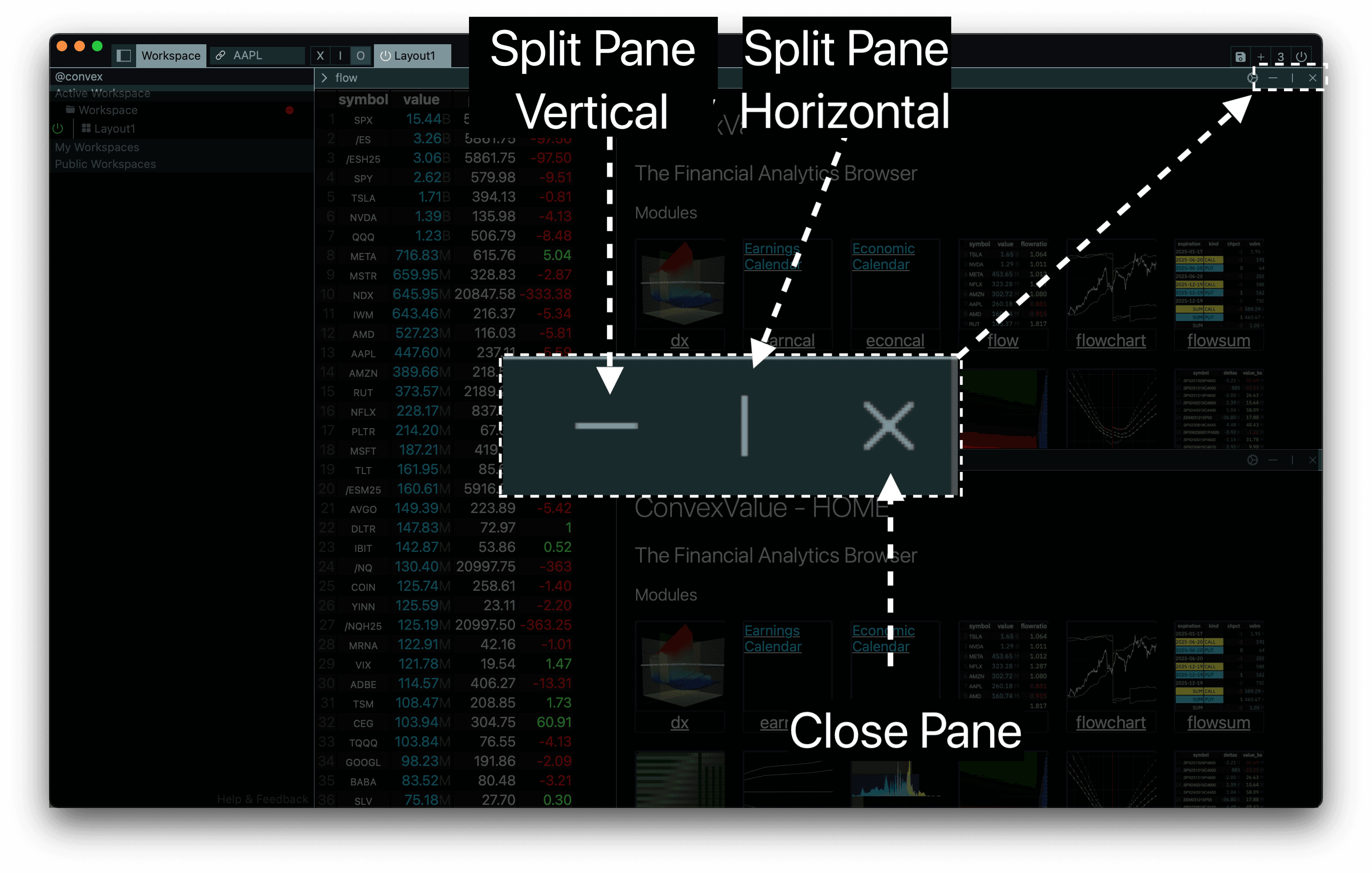 Pane Controls